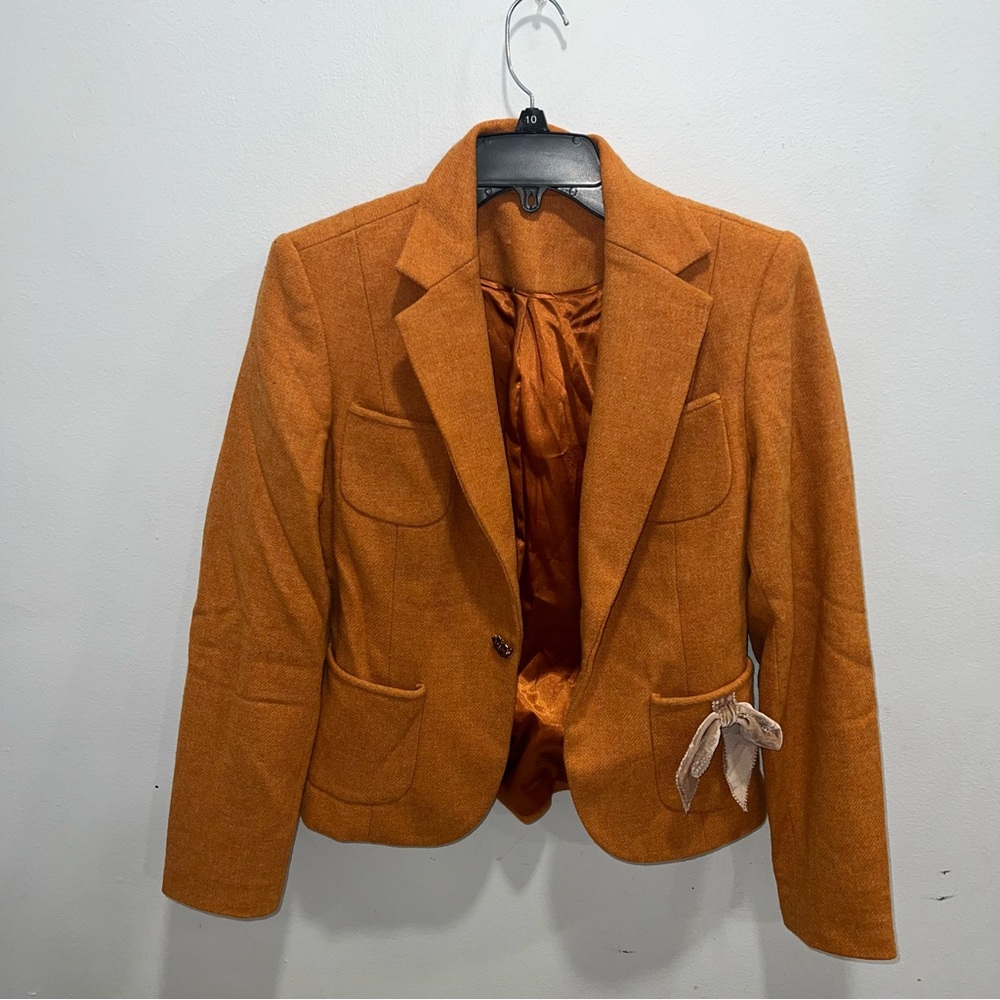 Women's Unique Statement Orange Blazer - image 2